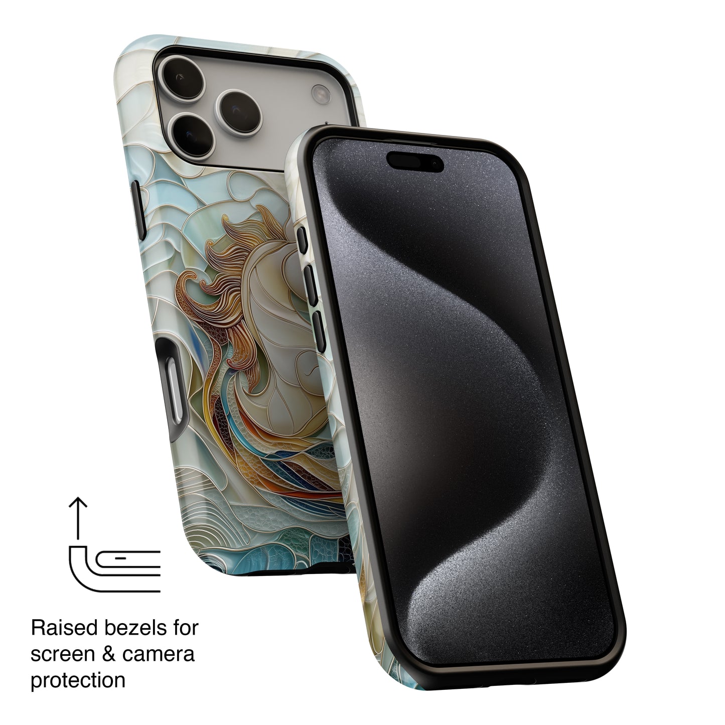 Cute Unicorn Stained Glass Design iPhone Case