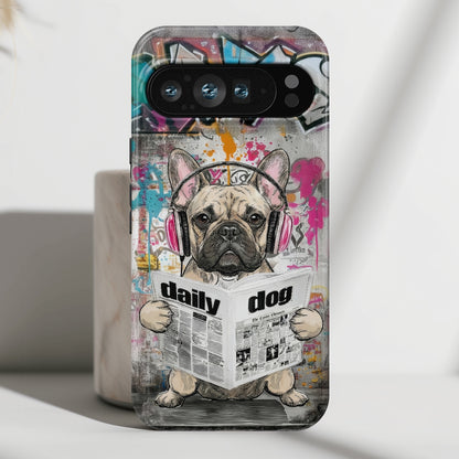 Daily Dog Beats (Frenchie) Design Phone Case for Google Pixel
