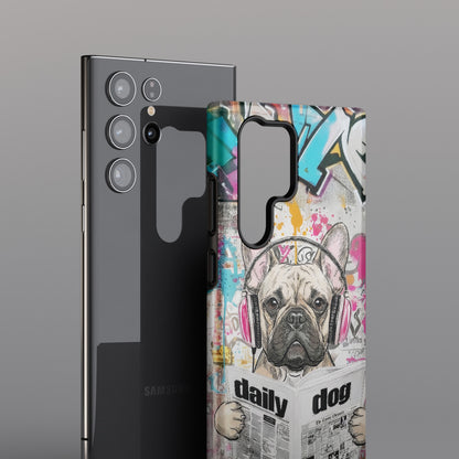 Daily Dog Beats (Frenchie) Design Phone Case for Galaxy S series Phones