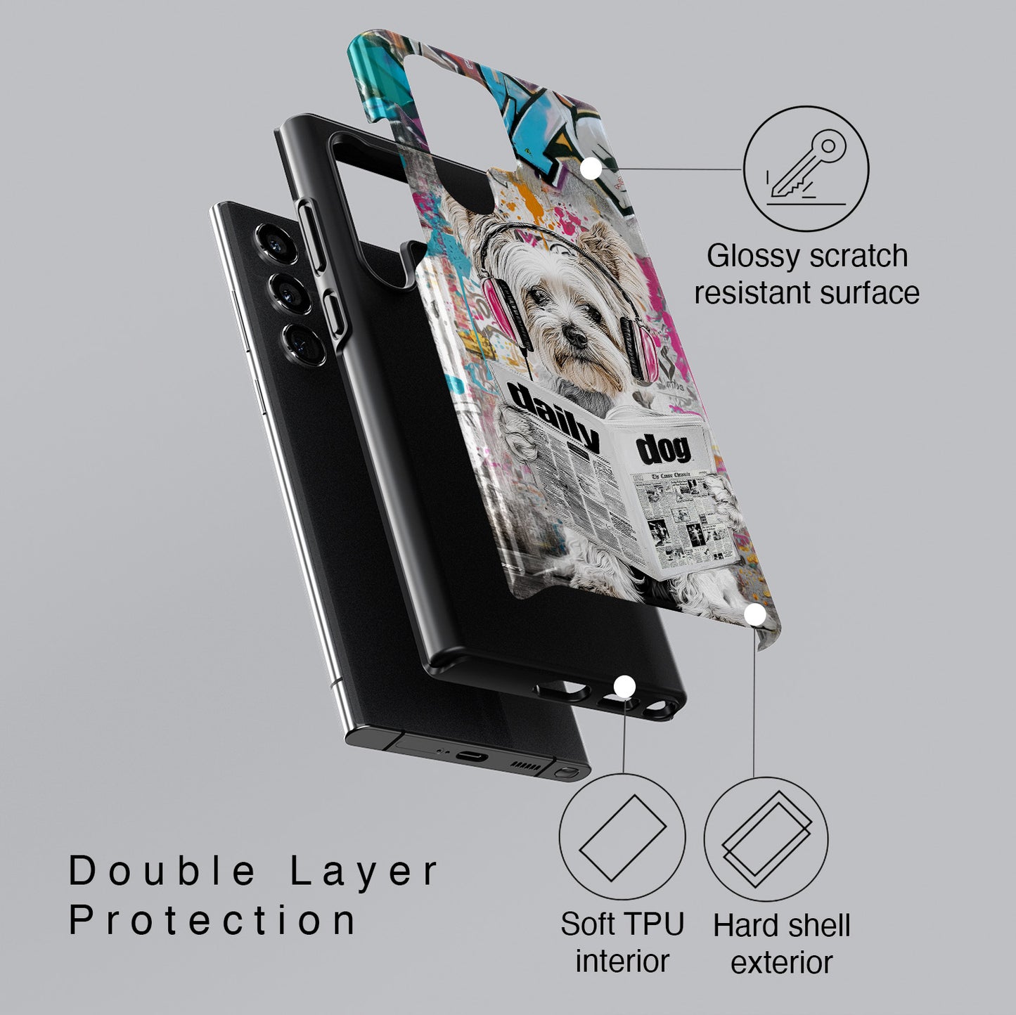 Daily Dog Beats (Yorkshire) Design Phone Case for Galaxy S series Phones