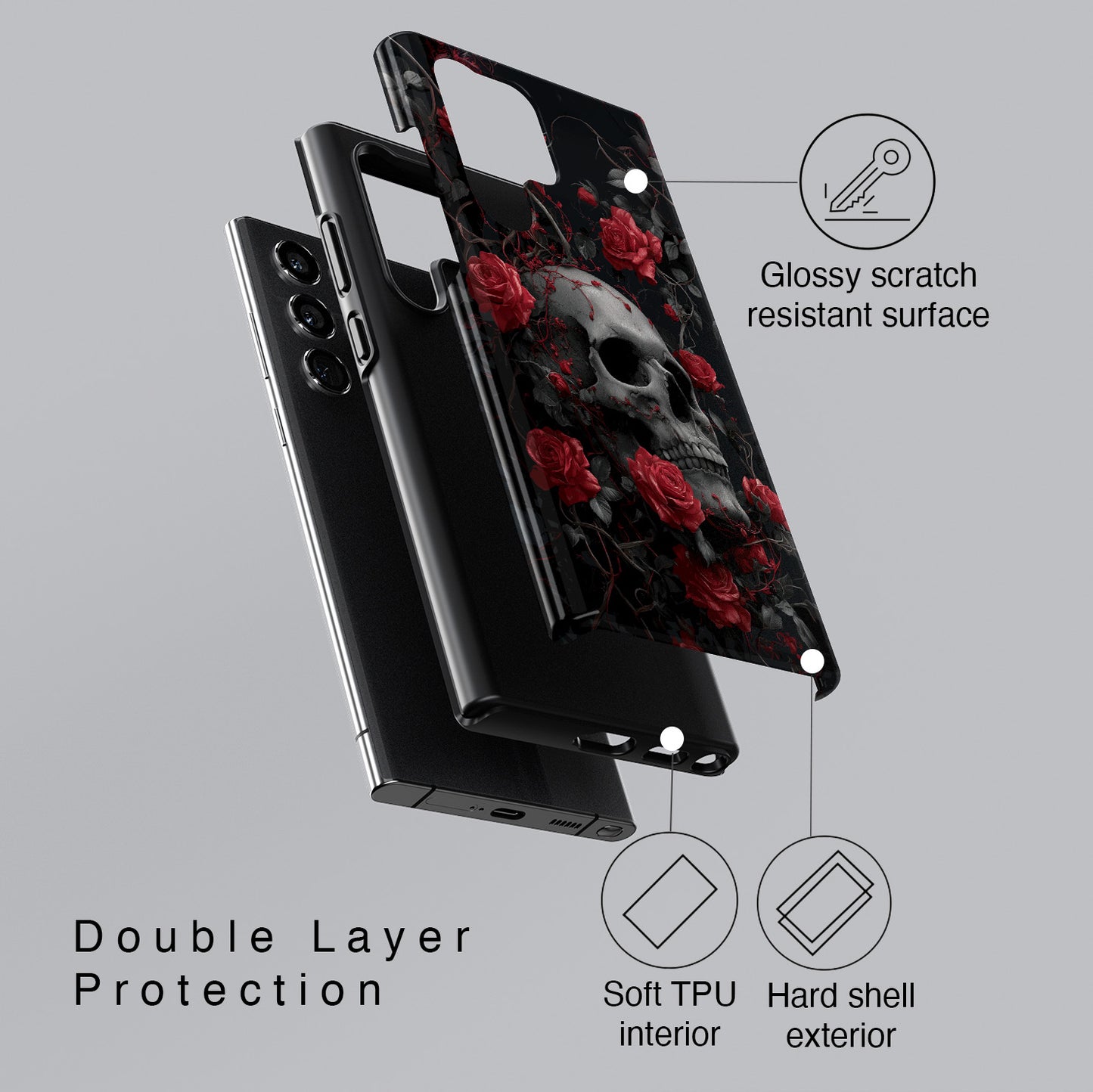 Dark Romance Design Phone Case for Galaxy S series Phones