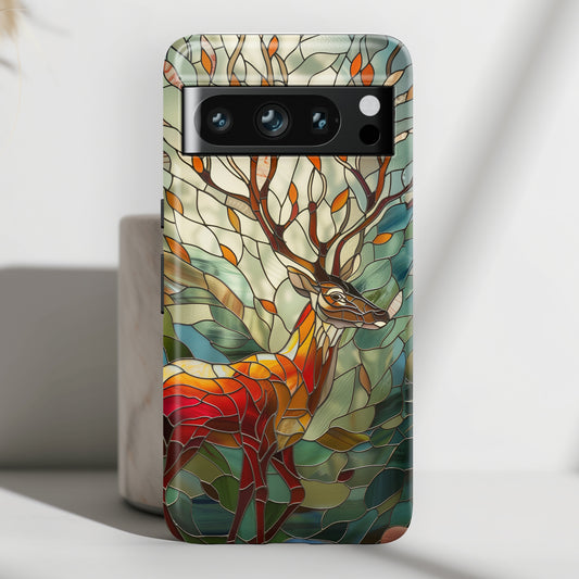 Deer Stained Glass Design Google Pixel Phone Case