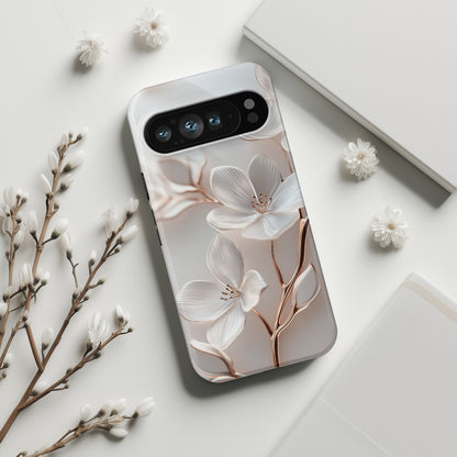 Delicate White Floral Design Phone Case for Google Pixel