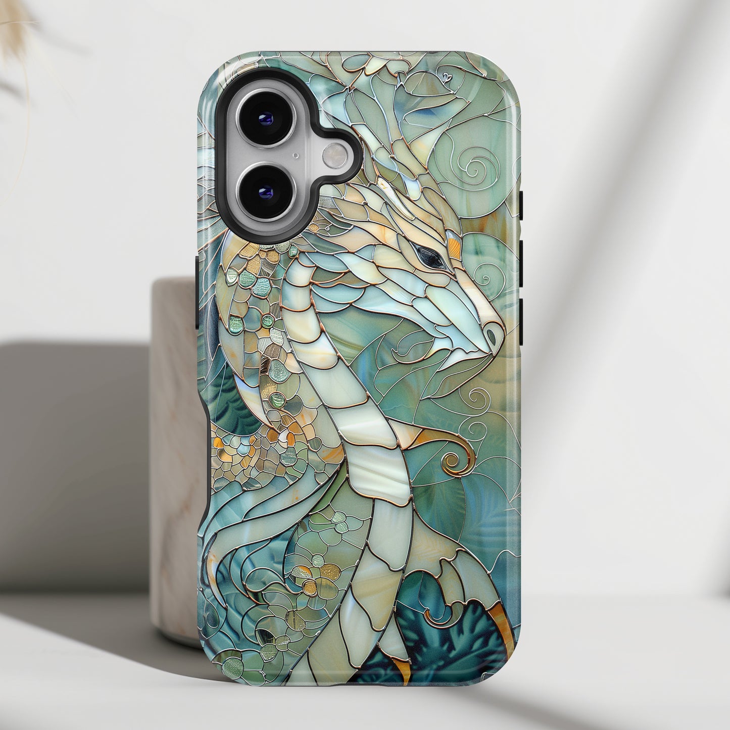 Dragon Stained Glass Design iPhone Case