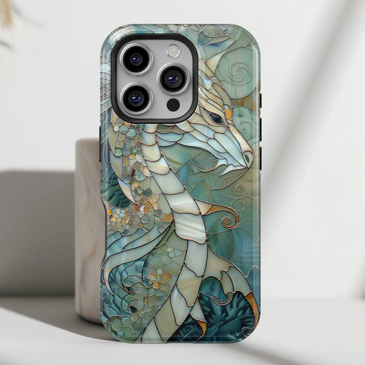 Dragon Stained Glass Design iPhone Case
