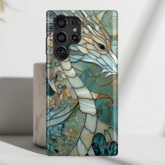 Dragon Stained Glass Design Samsung Phone Case