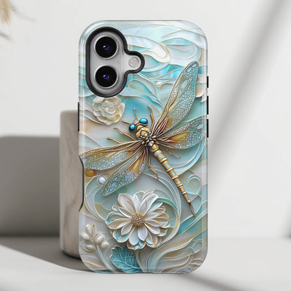 Dragonfly Stained Glass Art iPhone Case