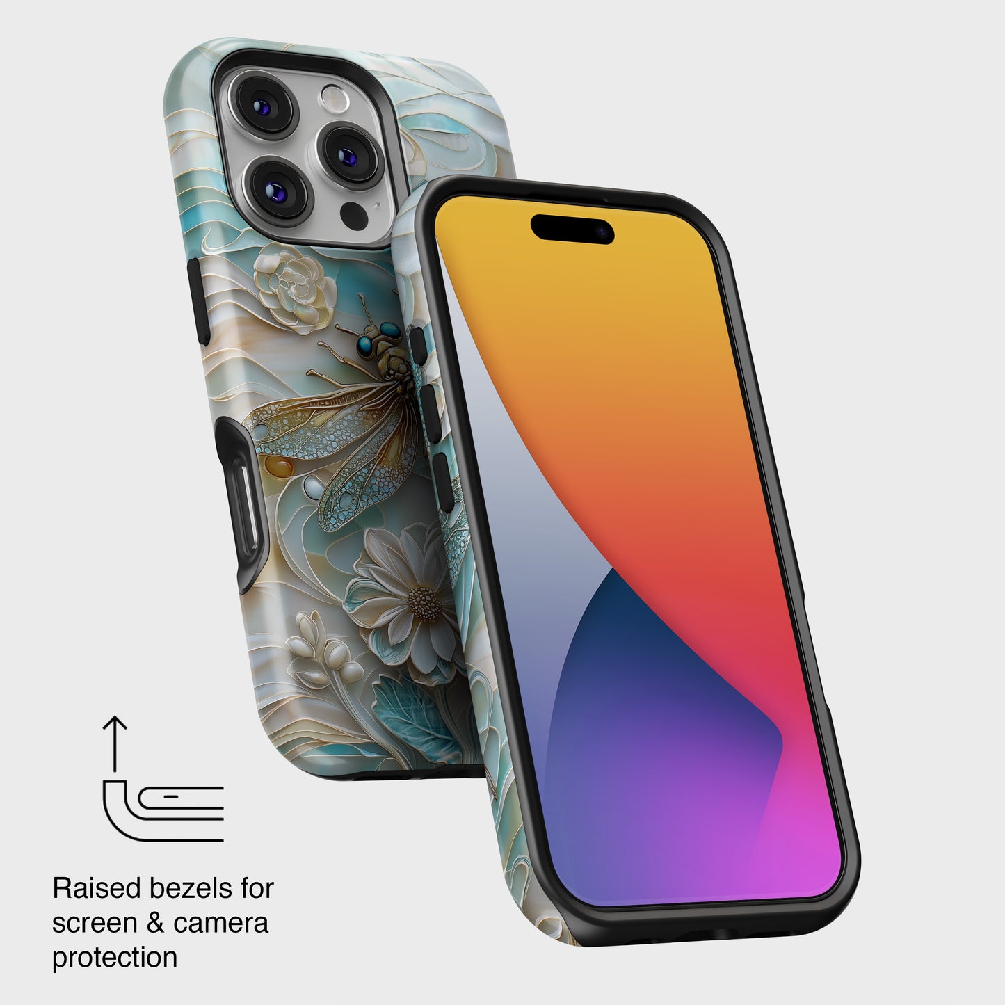 Dragonfly Stained Glass Art iPhone Case