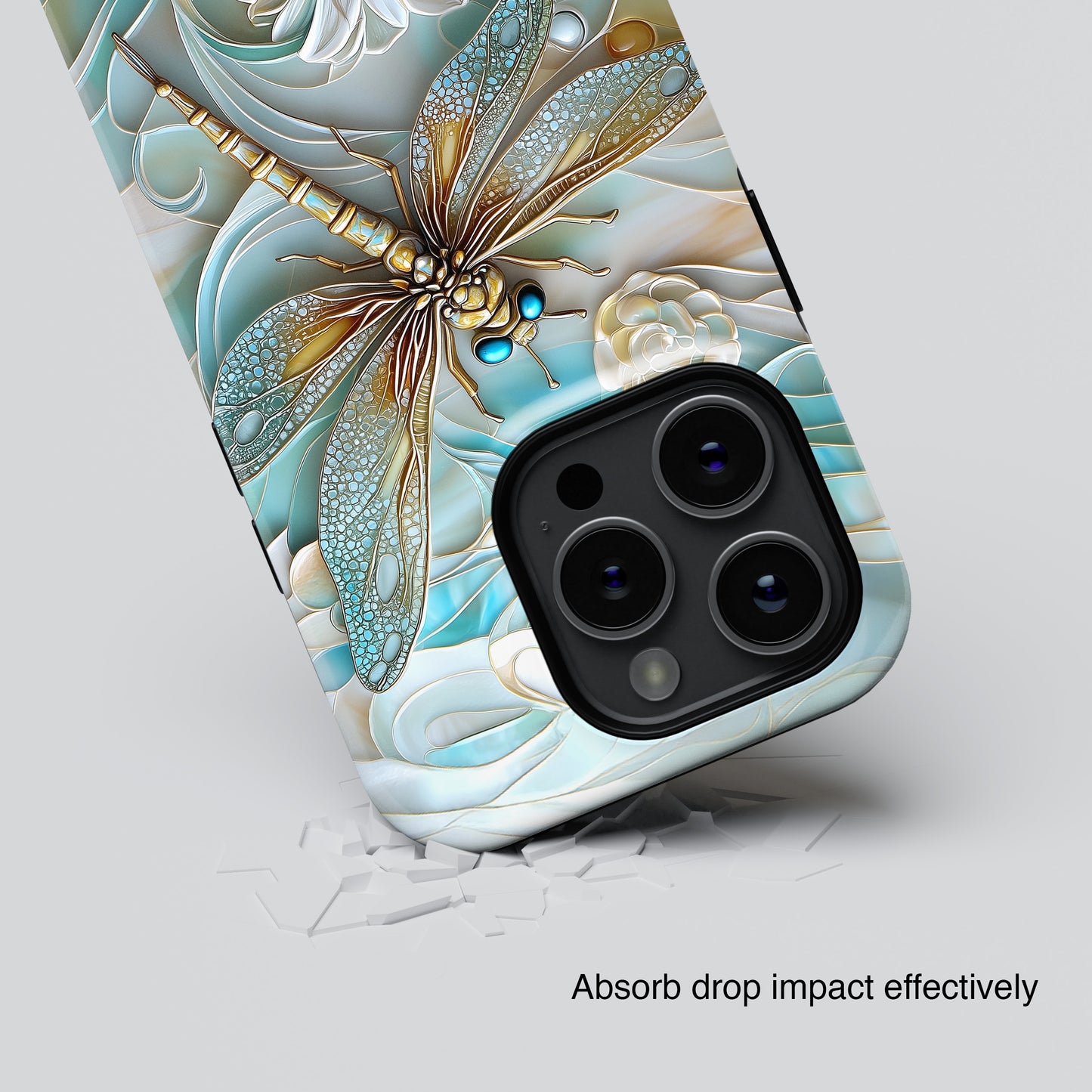 Dragonfly Stained Glass Art iPhone Case