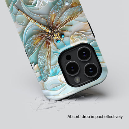 Dragonfly Stained Glass Art iPhone Case
