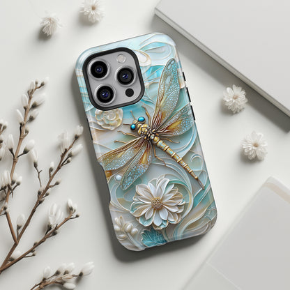 Dragonfly Stained Glass Art iPhone Case