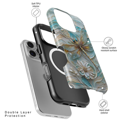 Dragonfly Stained Glass Art iPhone Case