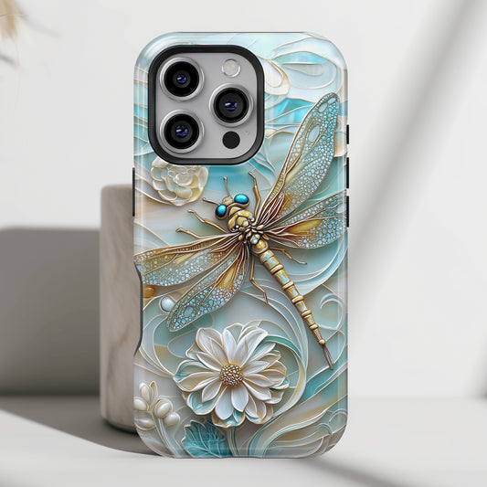 Dragonfly Stained Glass Art iPhone Case