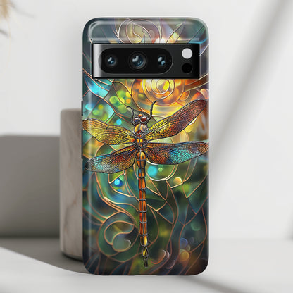 Dragonfly Stained Glass Mosaic Design 2 Google Pixel Phone Case