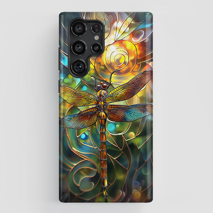 Dragonfly Stained Glass Mosaic Design 2 Samsung Phone Case