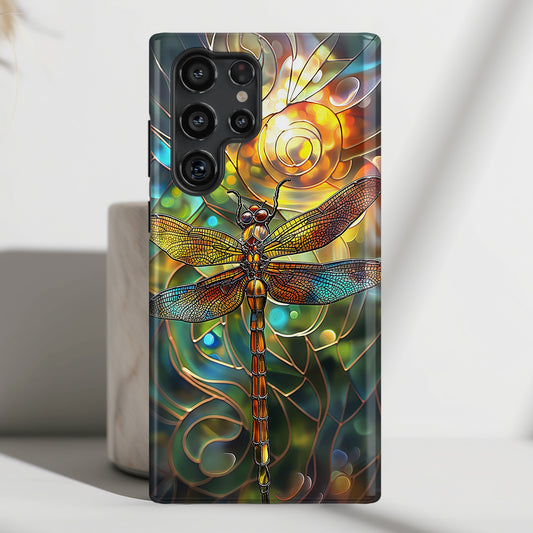 Dragonfly Stained Glass Mosaic Design 2 Samsung Phone Case