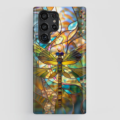 Dragonfly Stained Glass Mosaic Design Samsung Phone Case