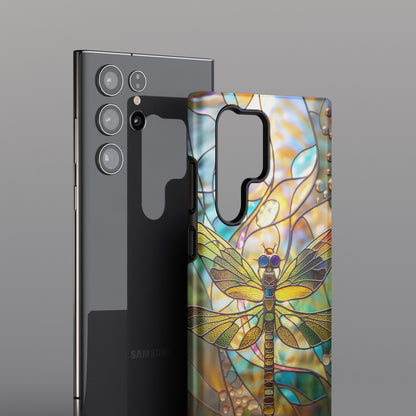 Dragonfly Stained Glass Mosaic Design Samsung Phone Case