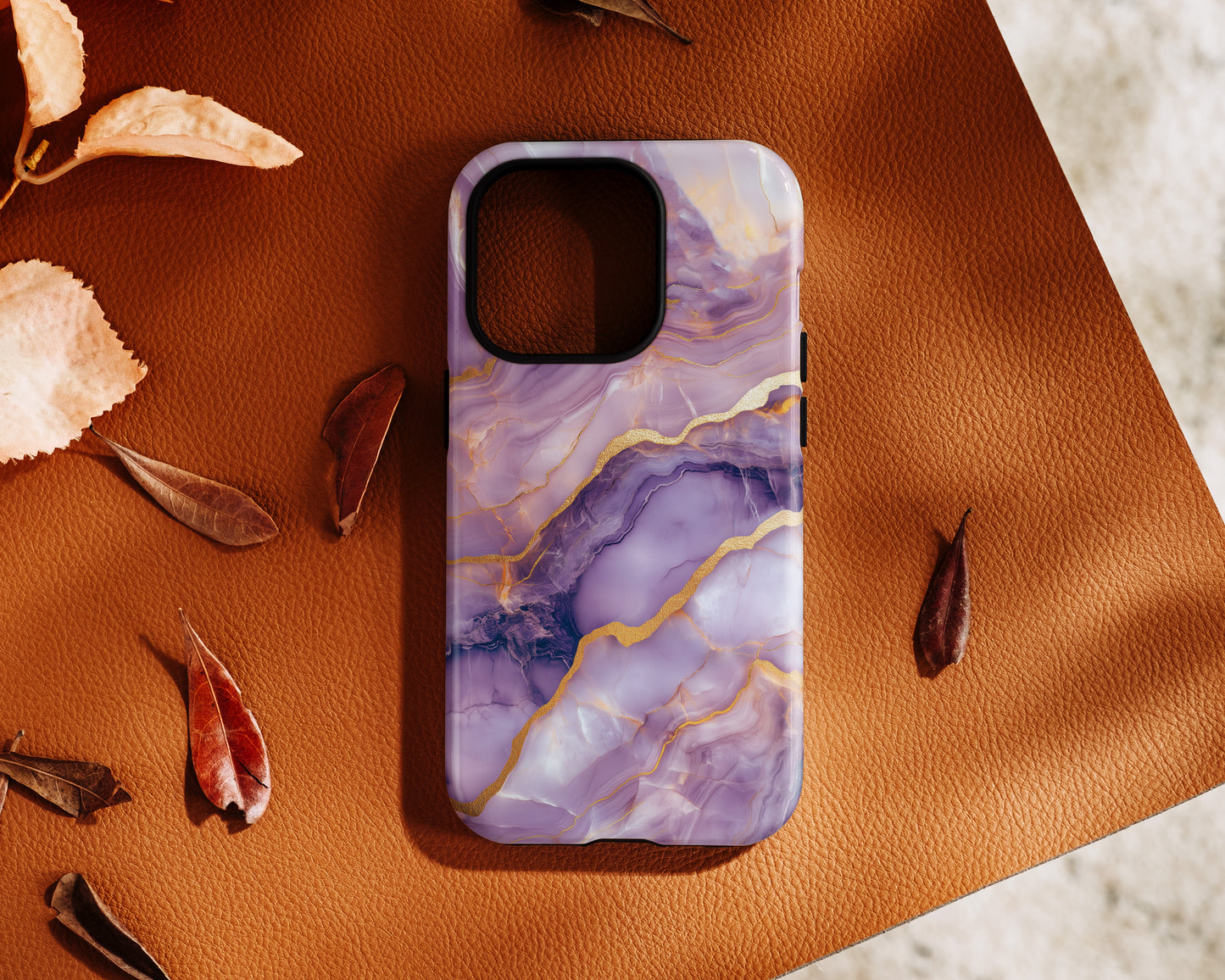 Dreamy Purple Marble Design iPhone Case