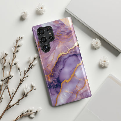 Dreamy Purple Marble Design Samsung Phone Case