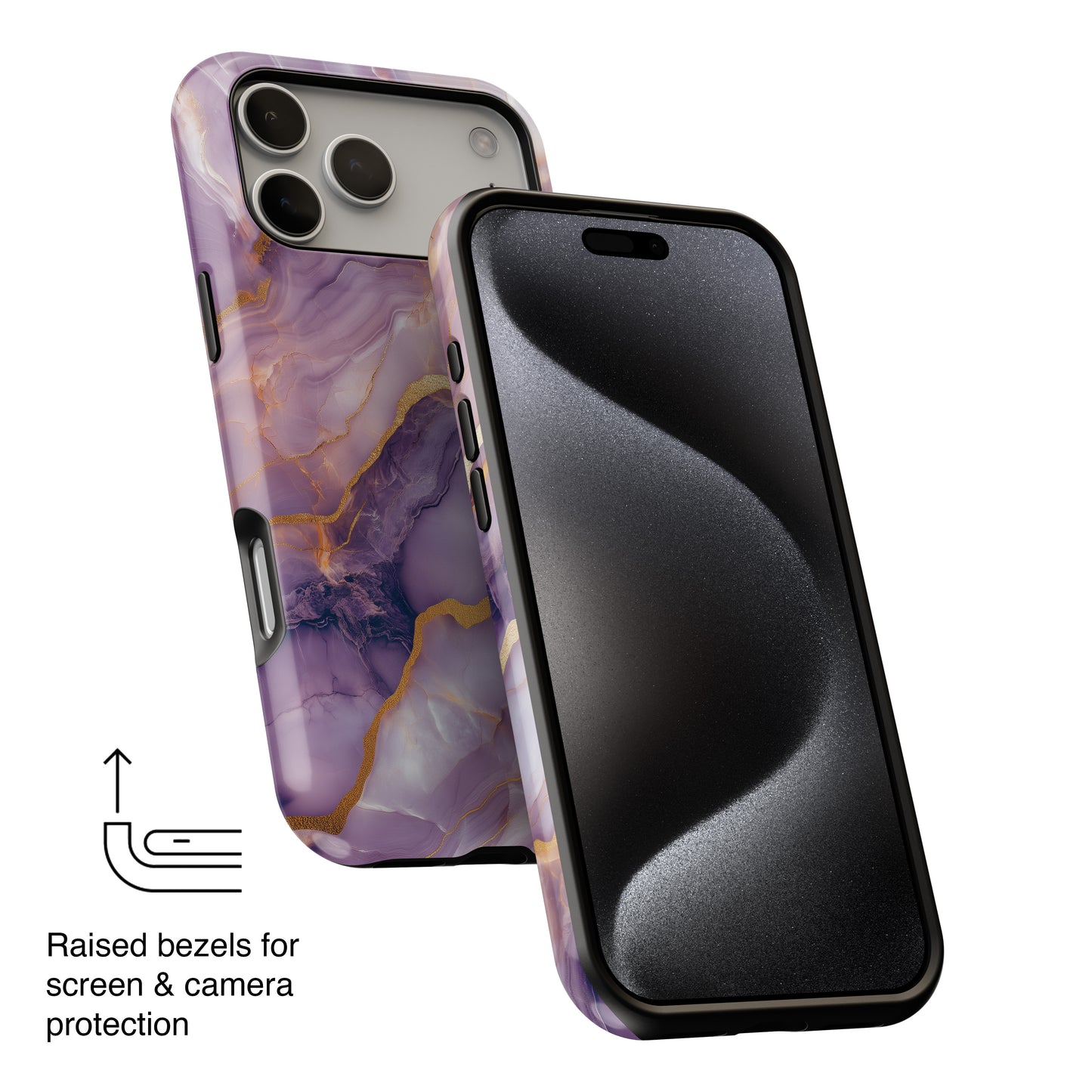 Dreamy Purple Marble Design iPhone Case