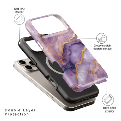Dreamy Purple Marble Design iPhone Case