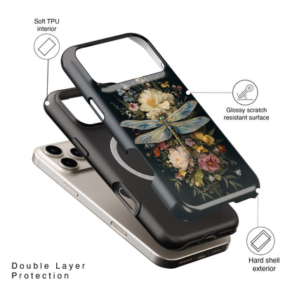 Dusk Dragonfly Design iPhone Case
