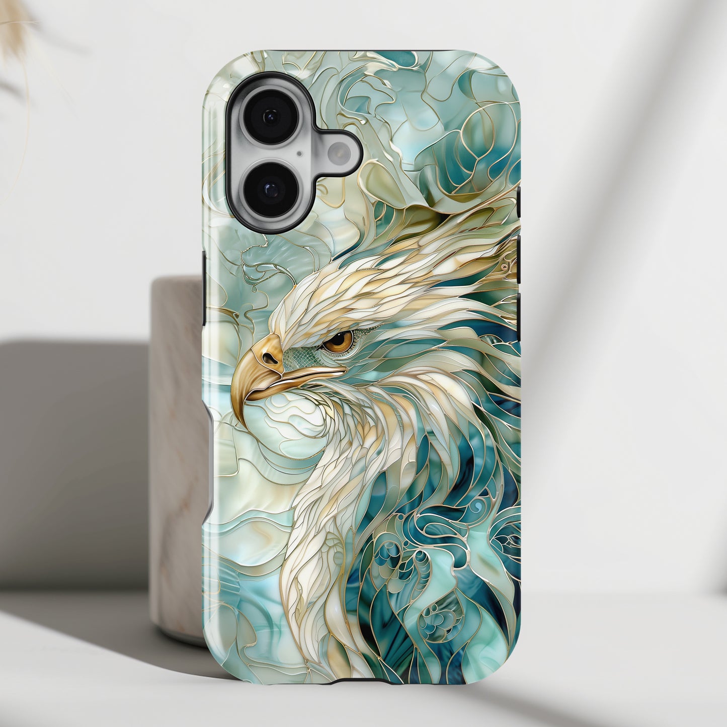 Eagle Stained Glass Design iPhone Case