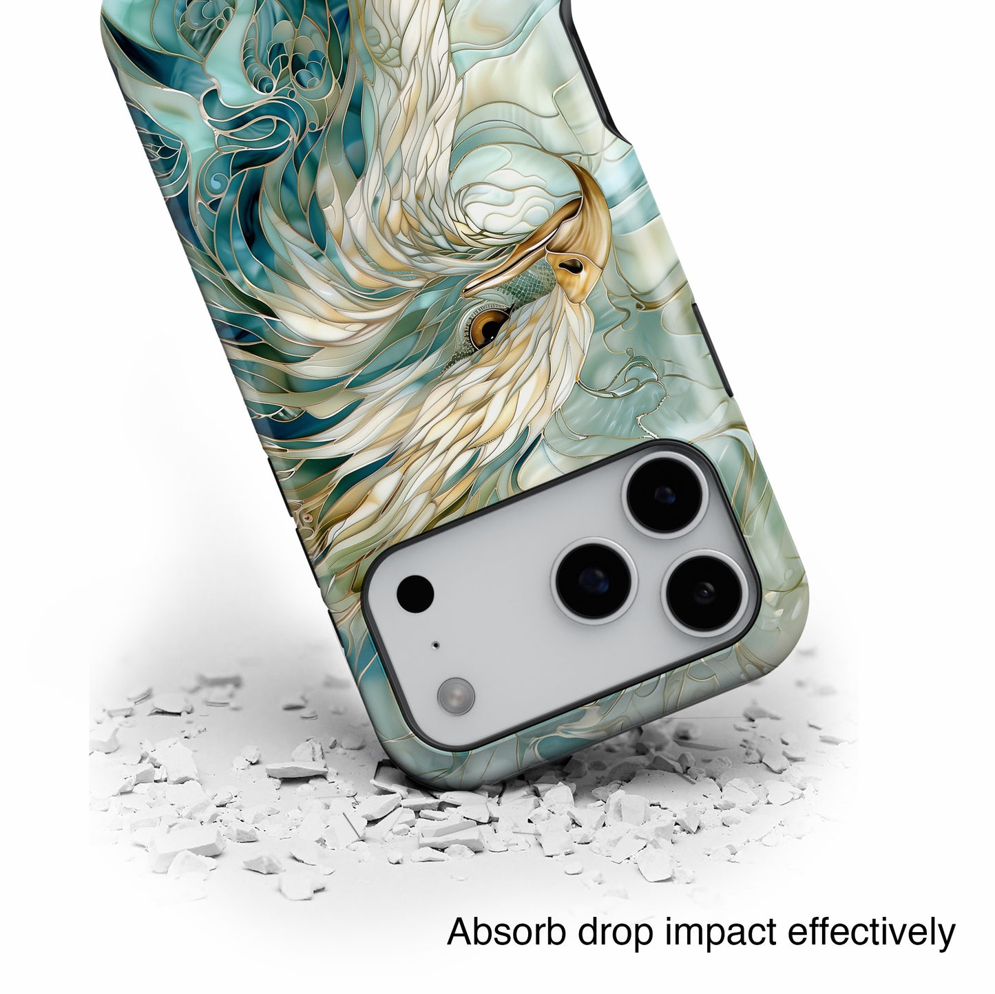 Eagle Stained Glass Design iPhone Case