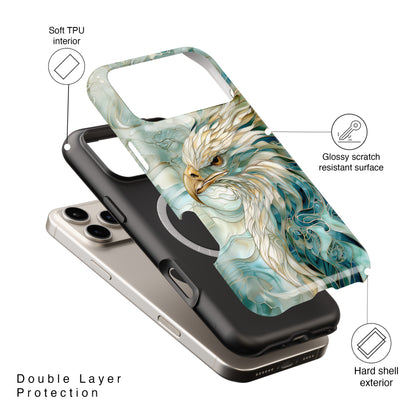 Eagle Stained Glass Design iPhone Case