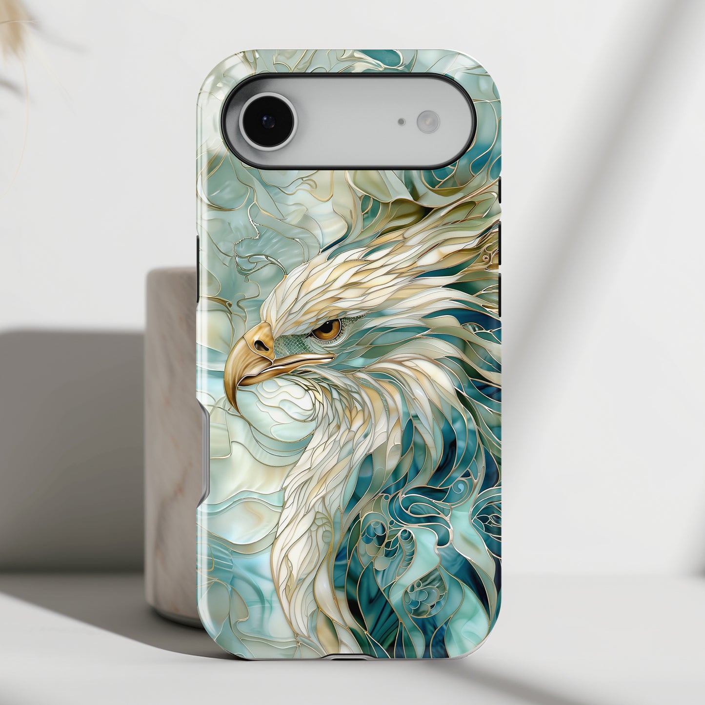 Eagle Stained Glass Design iPhone Case