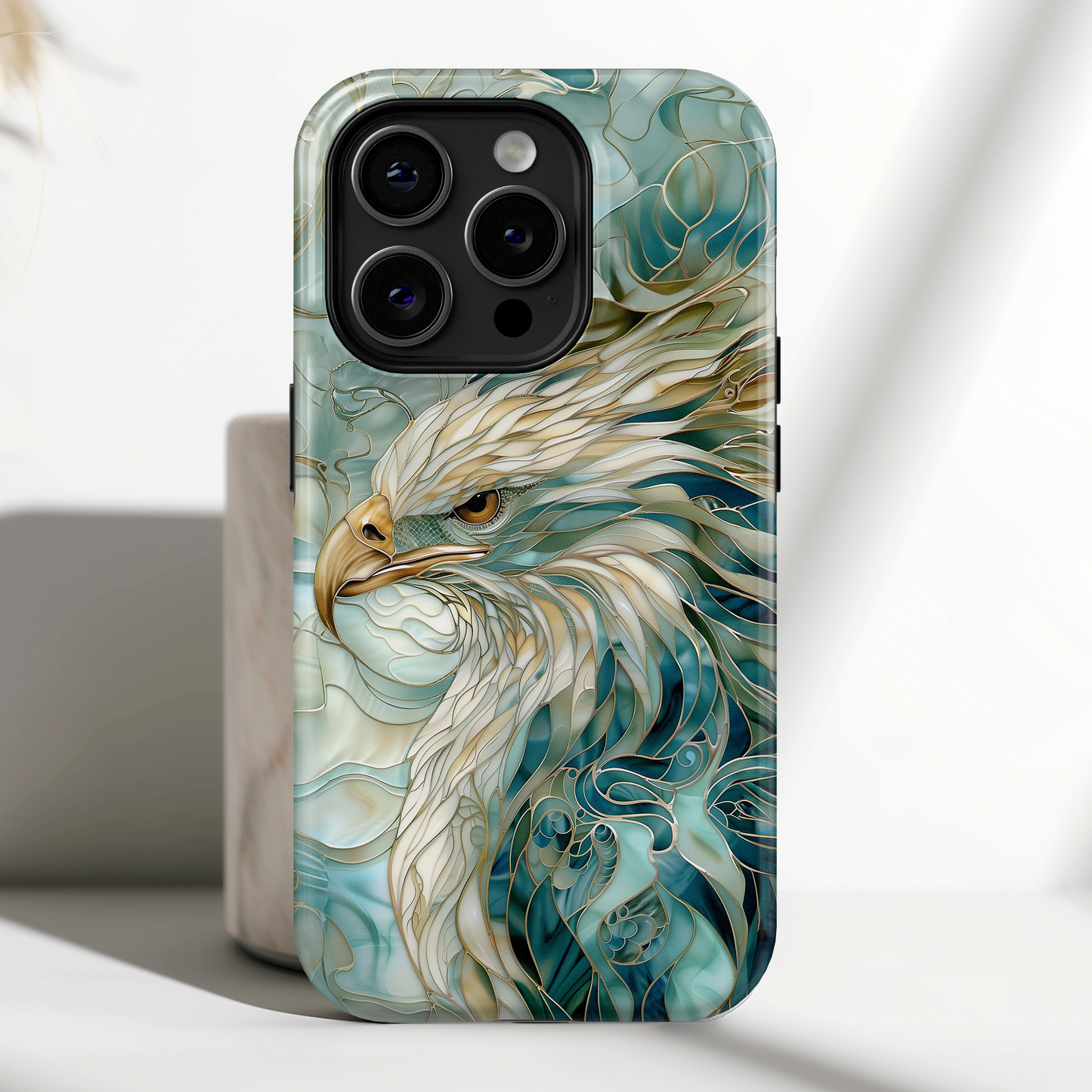 Eagle Stained Glass Design iPhone Case