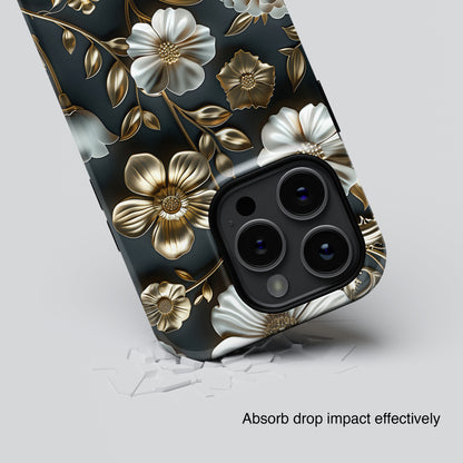 Elegant 3D Effect Floral Design iPhone Case