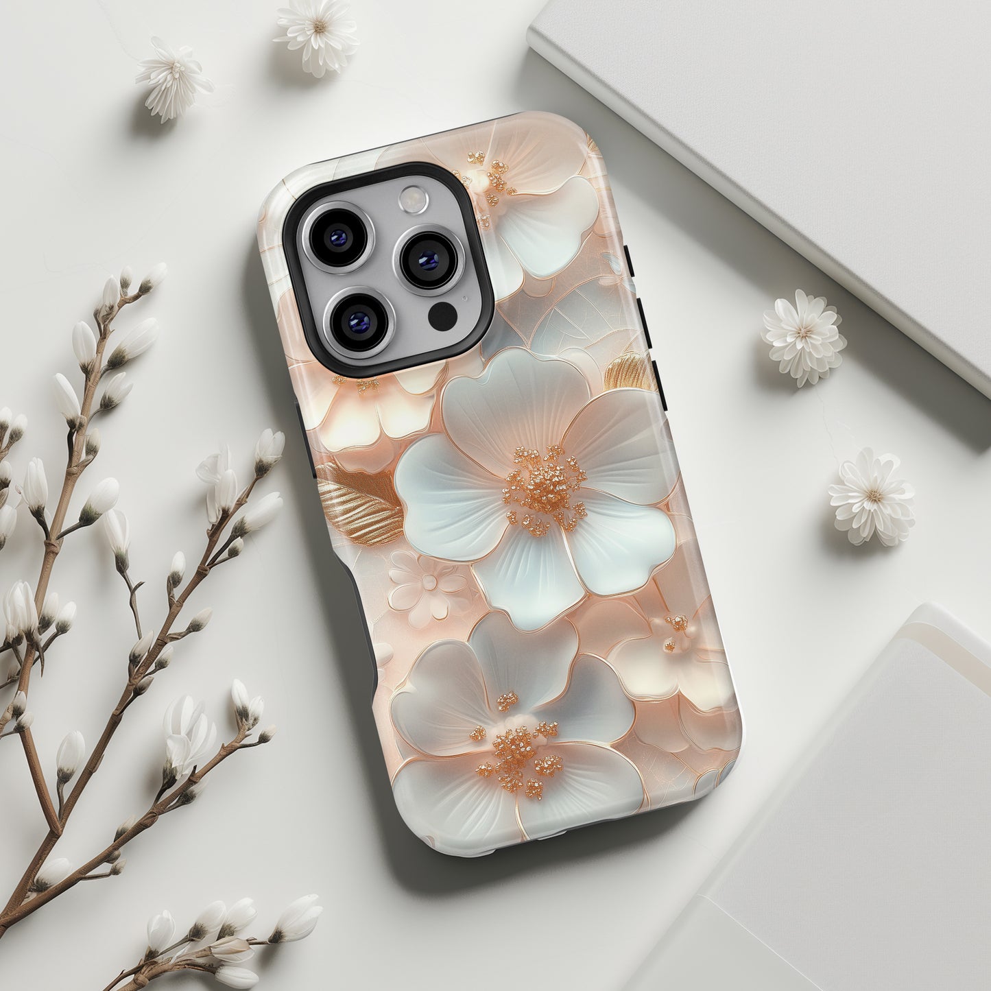 Elegant Floral Design iPhone Case