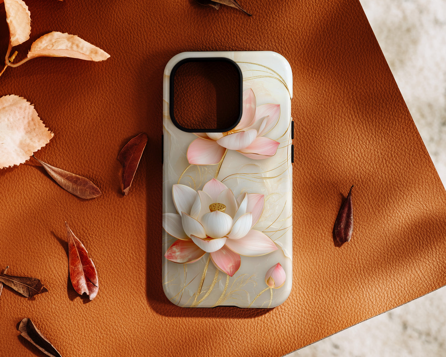 Elegant Lotus Design iPhone Case