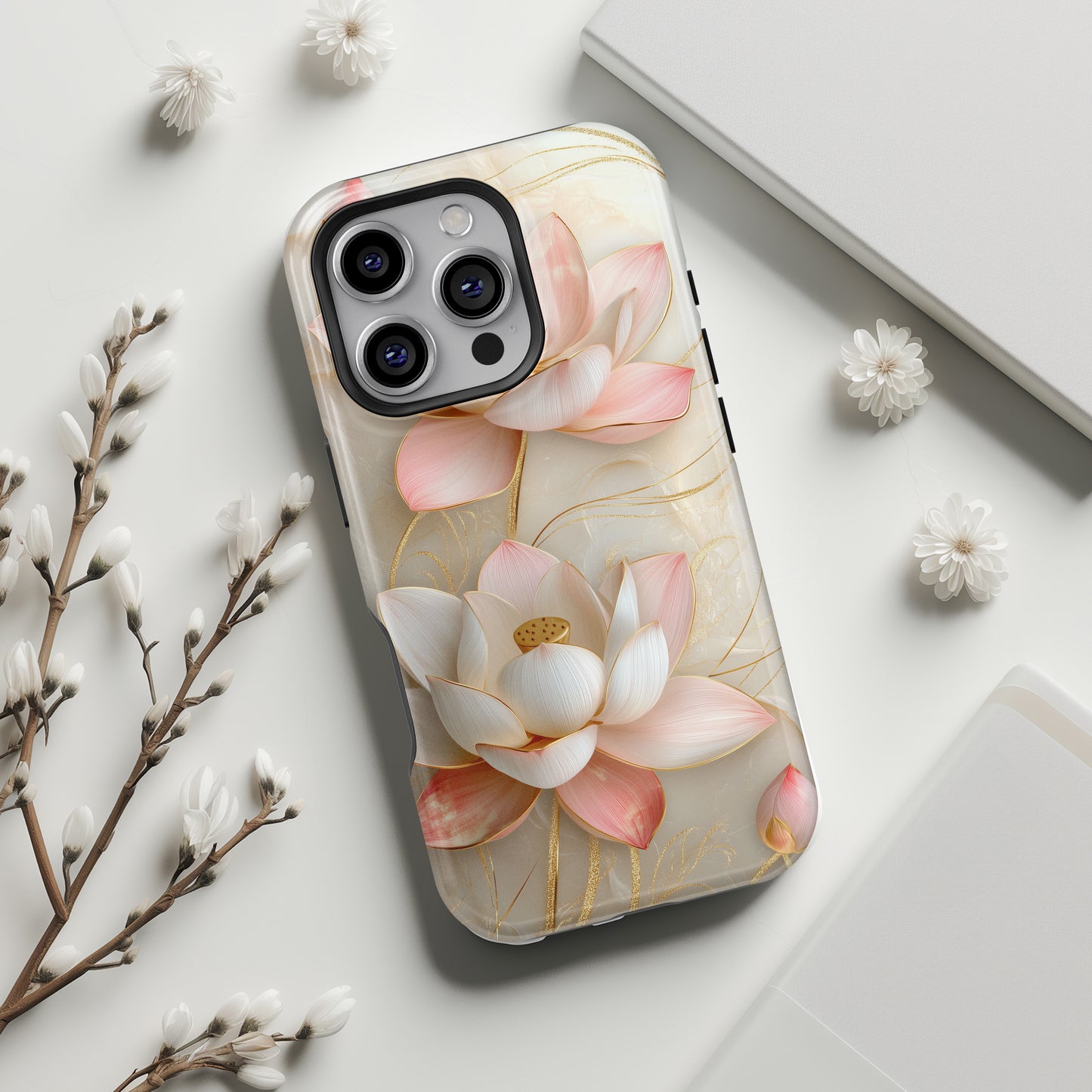 Elegant Lotus Design iPhone Case
