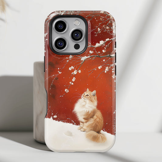 Elegant Persian Cat Design iPhone Case