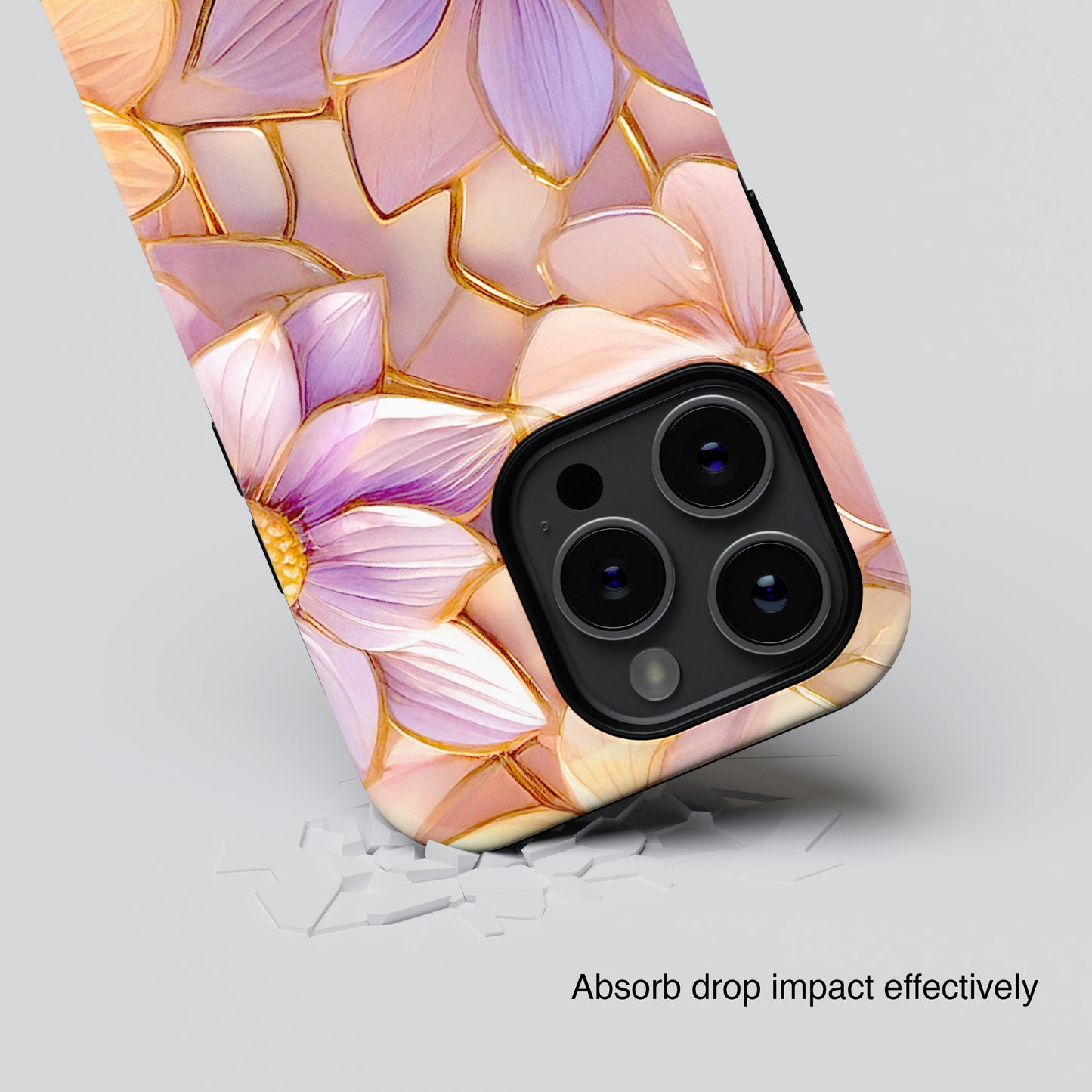 Elegant Pink Purple Floral Design iPhone Case