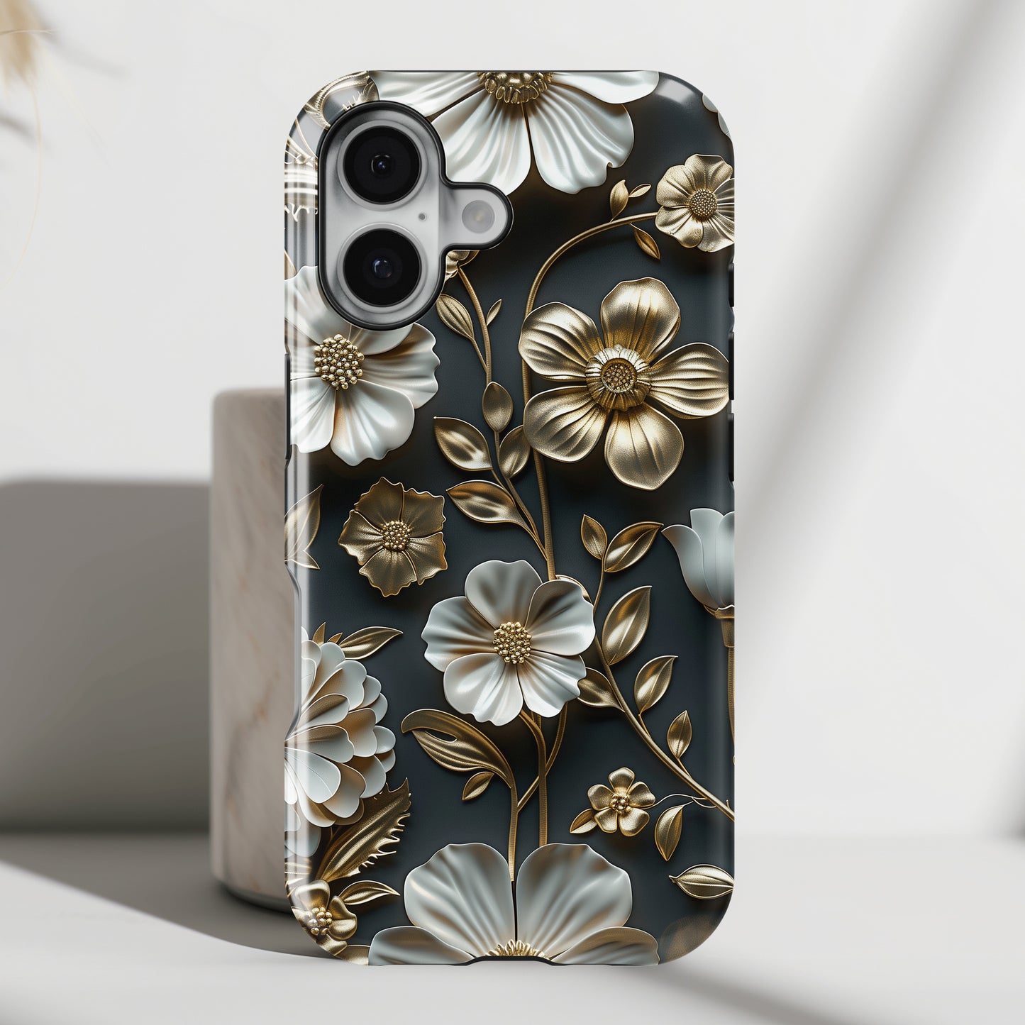 Elegant 3D Effect Floral Design iPhone Case