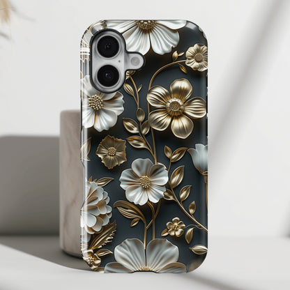 Elegant 3D Effect Floral Design iPhone Case