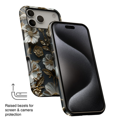 Elegant 3D Effect Floral Design iPhone Case