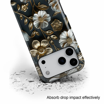 Elegant 3D Effect Floral Design iPhone Case