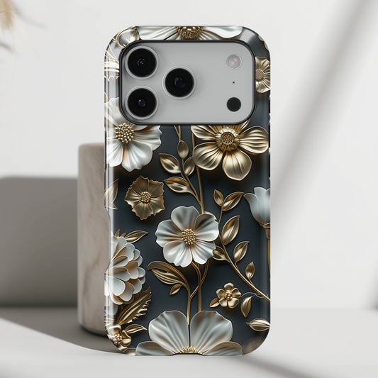 Elegant 3D Effect Floral Design iPhone Case