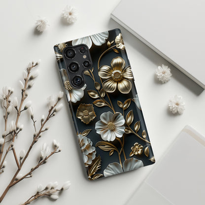 Elegant 3D Floral Design Samsung Phone Case