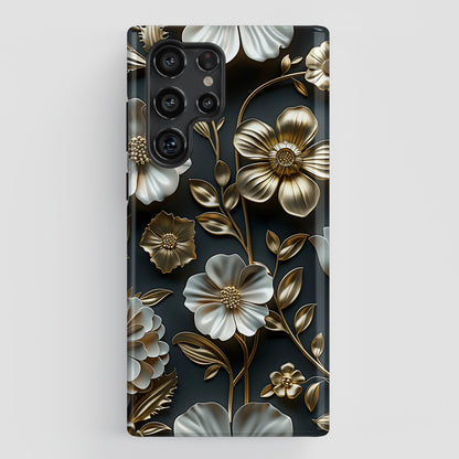 Elegant 3D Floral Design Samsung Phone Case