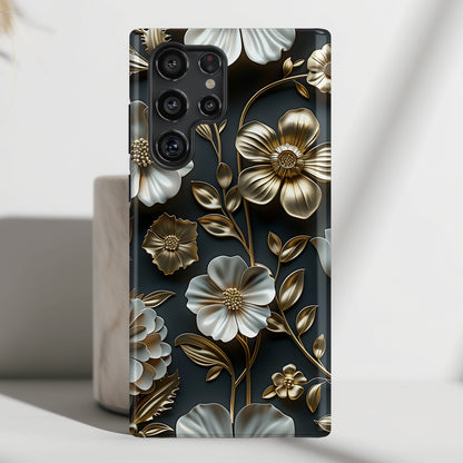 Elegant 3D Floral Design Samsung Phone Case