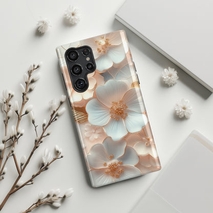 Elegant Floral Design Case for Galaxy S series Phones