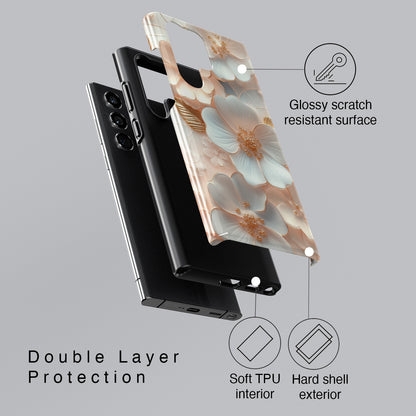 Elegant Floral Design Case for Galaxy S series Phones