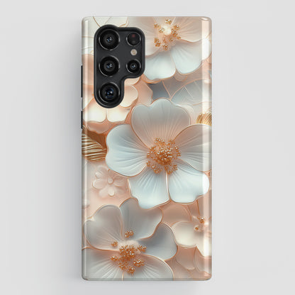 Elegant Floral Design Case for Galaxy S series Phones