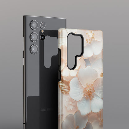 Elegant Floral Design Case for Galaxy S series Phones